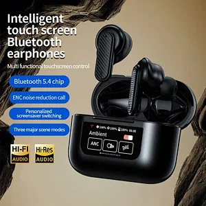 ANC+ENC Bluetooth Earbuds with Touch Screen